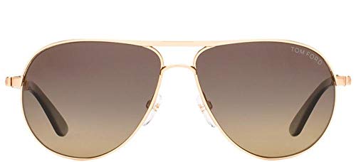 Tom Ford 0144 28D Silver Aviator Sunglasses Polariszed