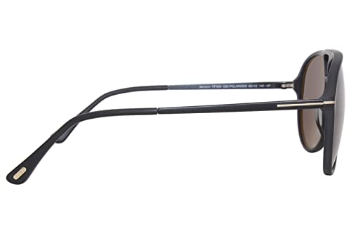 Tom Ford FT 0909 Aviator Sunglasses Matte BlackSmoke