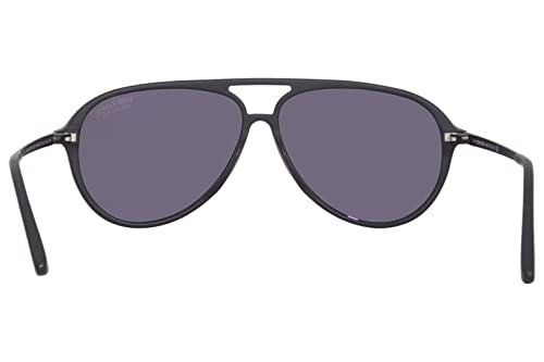 Tom Ford FT 0909 Aviator Sunglasses Matte BlackSmoke