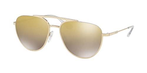Prada Men's Aviator Sunglasses Pale Gold/Light Brown Mirror