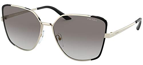 Prada Butterfly Aviator Sunglasses in Pale Gold Black