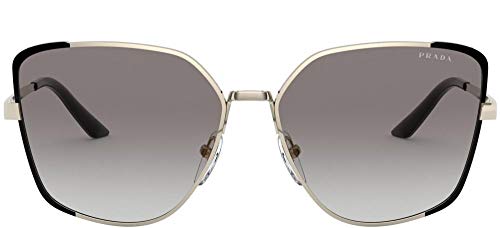 Prada Butterfly Aviator Sunglasses in Pale Gold Black