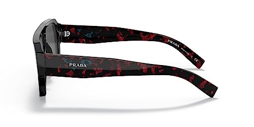 Prada Black Plastic Aviator Sunglasses with Grey Lens