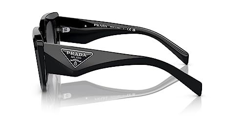 Prada PR 14ZS Black Aviator Sunglasses Grey Gradient
