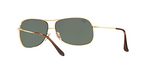Ray-Ban RB3267 Gold/Green Metal Aviator Sunglasses 64mm