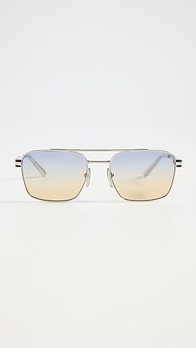 Prada Silver Aviator Sunglasses, One Size