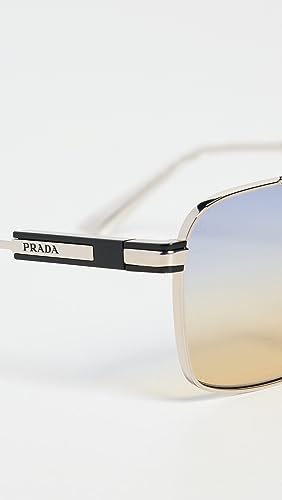 Prada Silver Aviator Sunglasses, One Size