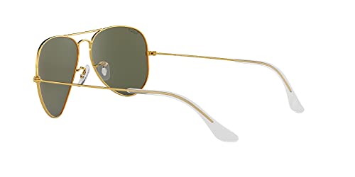 Ray-Ban Classic Aviator Sunglasses Gold/Green Polarized 58mm