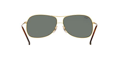 Ray-Ban RB3267 Gold/Green Metal Aviator Sunglasses 64mm