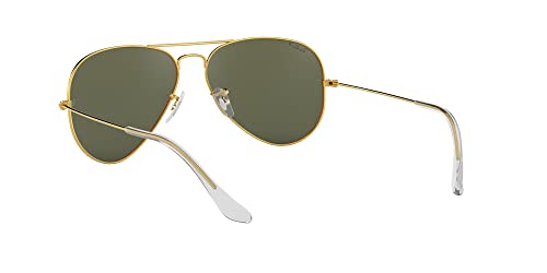 Ray-Ban Classic Aviator Sunglasses Gold/Green Polarized 58mm