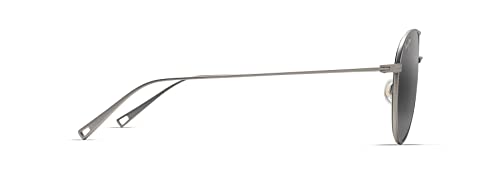 Maui Jim Walaka Polarized Aviator Sunglasses, Unisex, Titanium