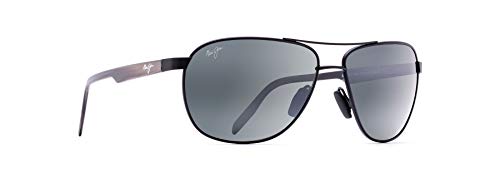 Maui Jim Matte Black Aviator Sunglasses