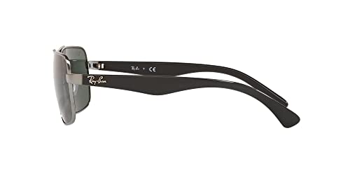Ray-Ban Men's Gunmetal Aviator Sunglasses, Green 60mm