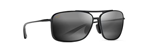 Maui Jim Kaupo Gap Polarized Aviator Sunglasses - Black