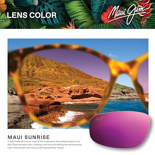 Maui Jim  Rose Gold Polarized Aviator Sunglasses, Medium