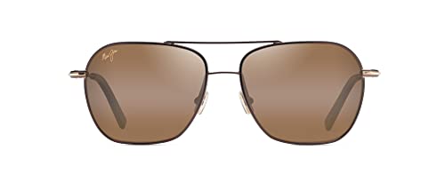 Maui Jim Mano Polarized Aviator Sunglasses, Gold Stripe