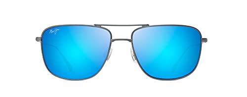 Maui Jim Men's Mikioi Aviator Sunglasses, Grey/Blue Hawaii