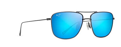 Maui Jim Men's Mikioi Aviator Sunglasses, Grey/Blue Hawaii