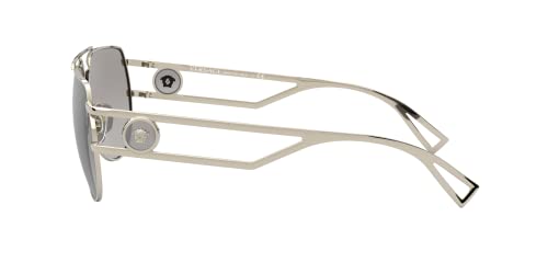 Versace Pale Gold Aviator Sunglasses with Silver Mirror