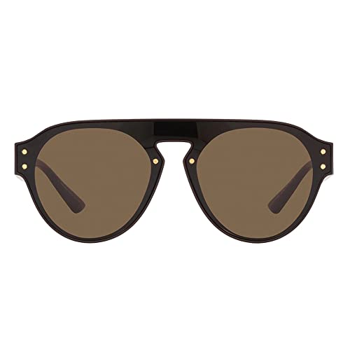 Versace Brown Plastic Aviator Sunglasses with Brown Lens