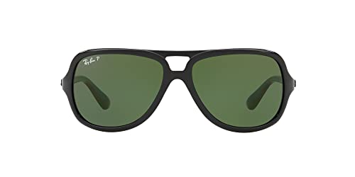 Ray-Ban Aviator Sunglasses, Black/Green Polarized Lens 59mm