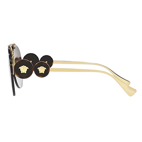Versace Gold Aviator Sunglasses with Brown Gradient Lens