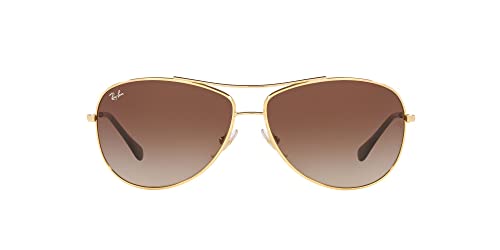 Ray-Ban Gold Metal Pilot Aviator Sunglasses Gradient Lens