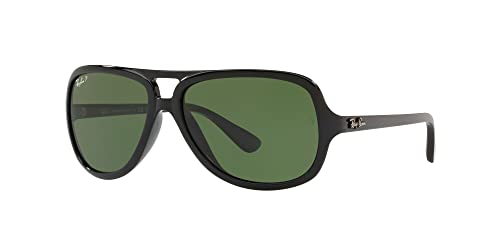 Ray-Ban Aviator Sunglasses, Black/Green Polarized Lens 59mm