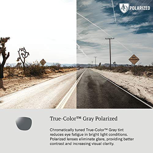 AO Original Pilot Sunglasses - Gold - True Color Gray AOLite Nylon Lenses - Bayonet Temple - Polarized - 55-20-140