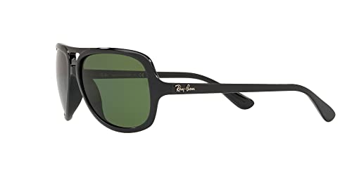 Ray-Ban Aviator Sunglasses, Black/Green Polarized Lens 59mm