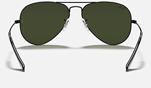 Ray-Ban RB3025 Black/G-15 Aviator Sunglasses + Designer Bundle