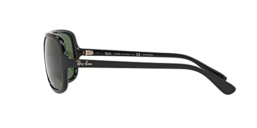 Ray-Ban Aviator Sunglasses, Black/Green Polarized Lens 59mm