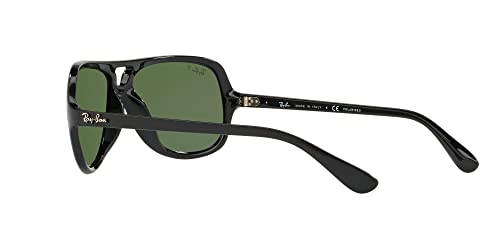 Ray-Ban Aviator Sunglasses, Black/Green Polarized Lens 59mm