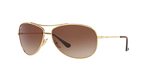 Ray-Ban Gold Metal Pilot Aviator Sunglasses Gradient Lens