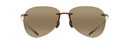 Maui Jim Polarized Aviator Sunglasses, Rootbeer/HCL® Bronze, Medium