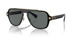 Versace Aviator Sunglasses with Black Frame, Dark Lenses
