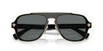 Versace Aviator Sunglasses with Black Frame, Dark Lenses