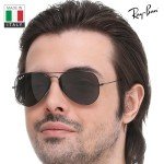 Ray-Ban RB3025 Total Black Polarized Aviator Sunglasses