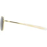 AO Original Pilot Sunglasses - Gold - True Color Gray AOLite Nylon Lenses - Bayonet Temple - Polarized - 55-20-140