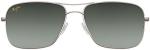 Maui Jim Polarized Aviator Sunglasses, Silver/Neutral Grey