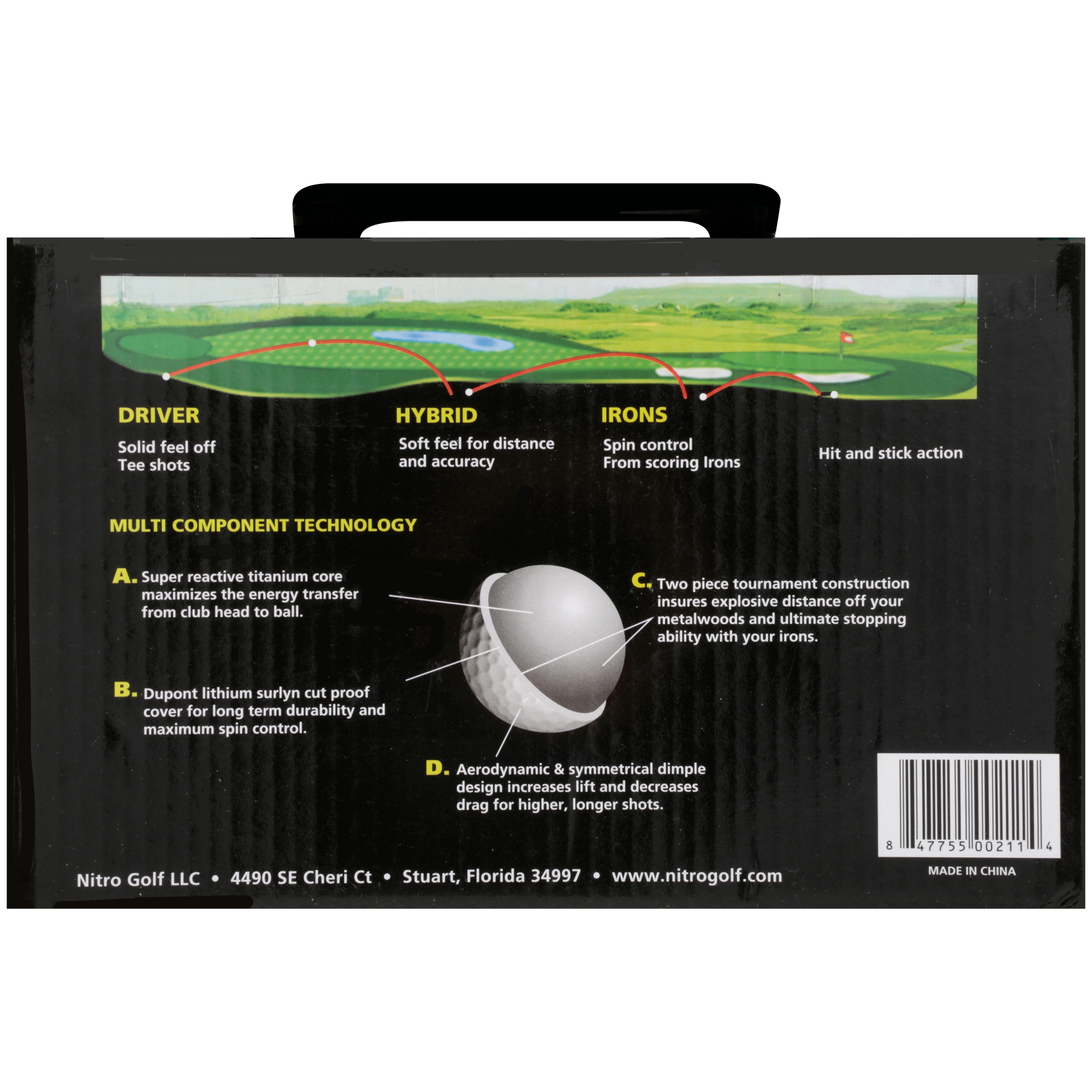Nitro Golf Ultimate Distance Golf Balls, White, 45 Pack