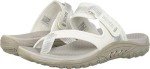 Skechers Women's Reggae Sandal, White, 6.5 M