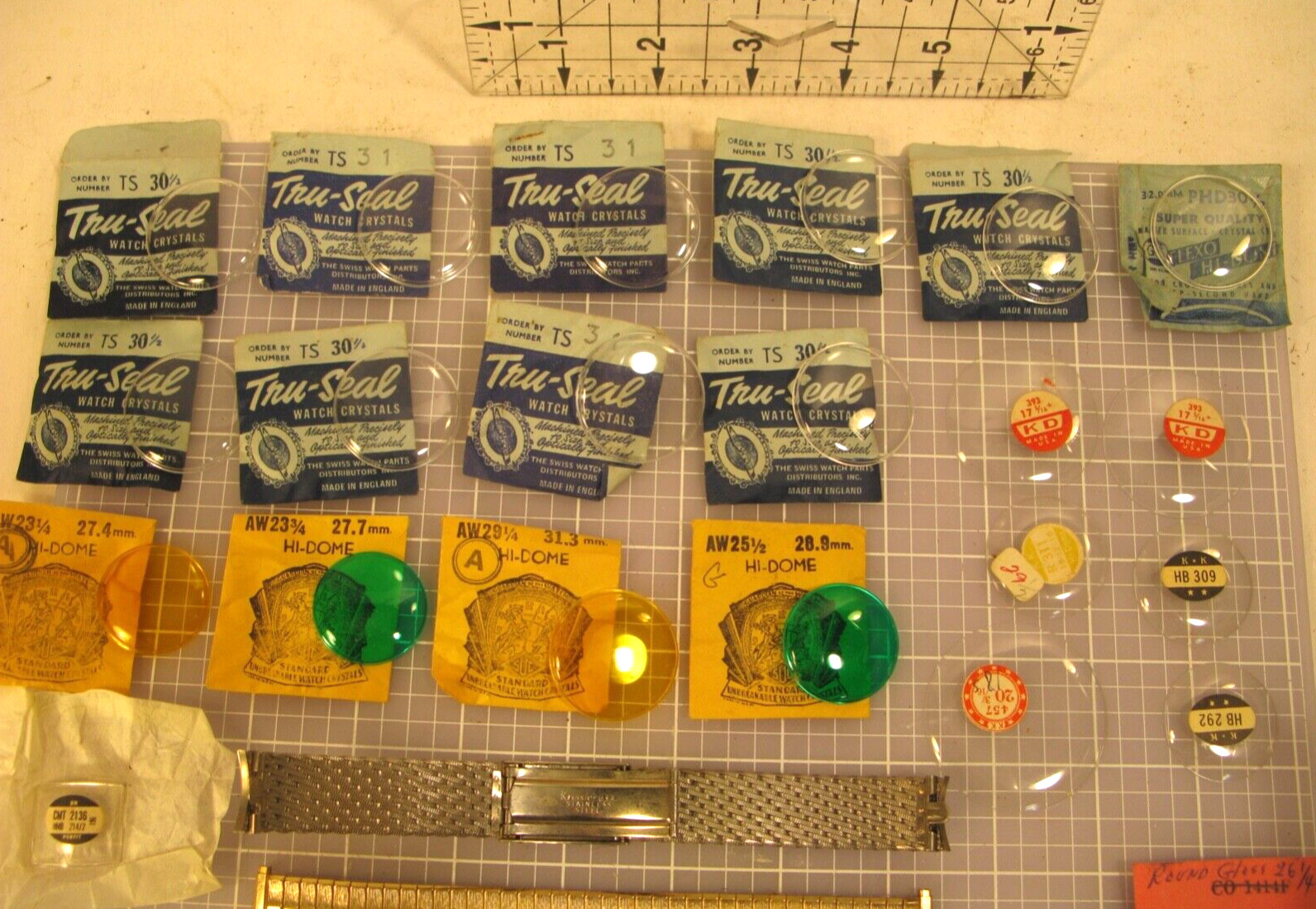 Vintage Watch Parts Lot with Crystals & Jewels