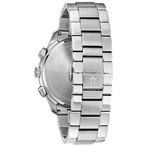 Bulova Men's Classic Wilton 6-Hand Chronograph Quartz, Luminous Hands, Textured Dial, Roman Numeral Markers