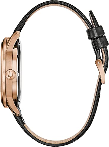 Rose Gold Automatic Men's Watch with Leather Strap