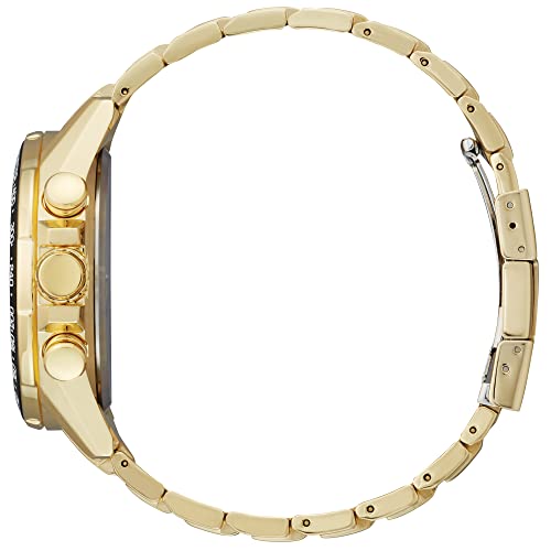 Citizen Men's Eco-Drive Sport Luxury PCAT Chronograph Watch in Gold-Tone Stainless Steel, Perpetual Calendar, Black Dial