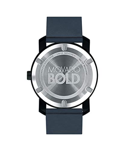 Men's Blue Leather Strap Movado Watch