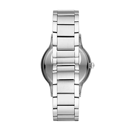 Emporio Armani Watch for Men, Three Hand Date Movement, 43 mm Silver Stainless Steel Case with a Stainless Steel Strap, AR11181