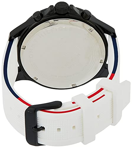 Tommy Hilfiger Analogue Multifunction Quartz Watch for Men with White Silicone Bracelet - 1791723