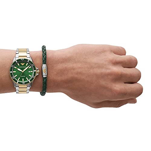 Armani Men's Watch, 42mm Silver/Gold